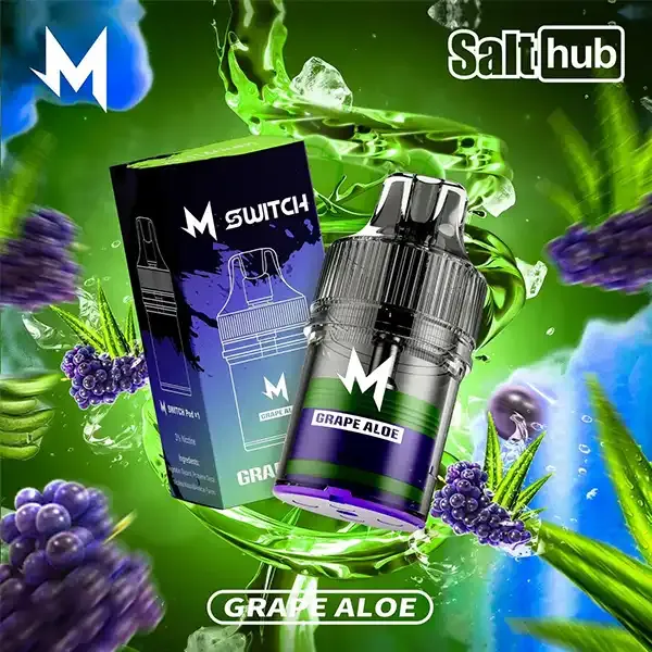 หัวพอต M Switch 15K หัวมาโบ 15k กลิ่น Grape Aloe องุ่นว่านหางจระเข้