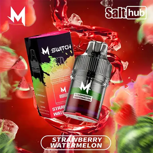 หัวพอต M Switch 15K หัวมาโบ 15k กลิ่น Strawberry Watermelon สตรอว์เบอร์รี่แตงโม