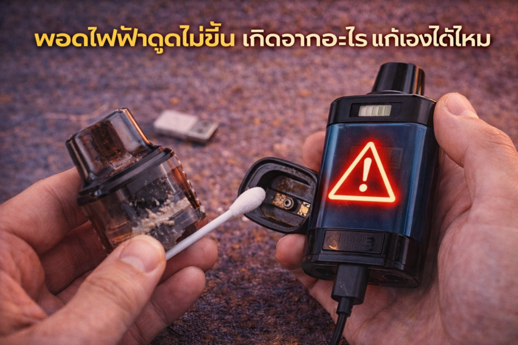 พอตไฟฟ้าดูดไม่ขึ้น