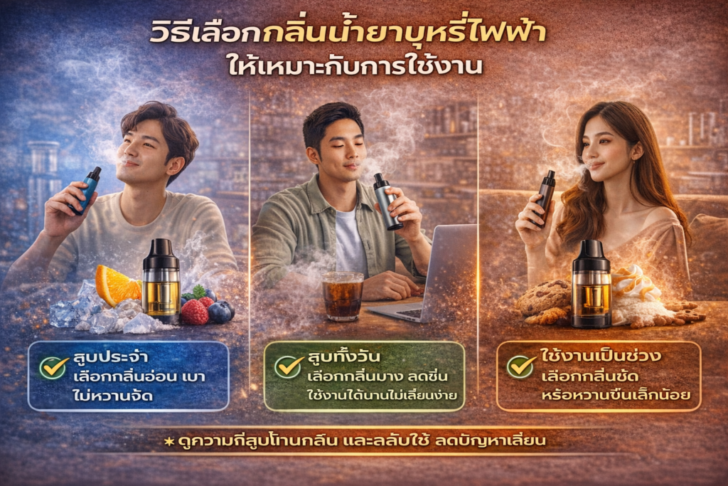 แนวกลิ่นน้ำยาบุหรี่ไฟฟ้าที่คนสูบเยอะ