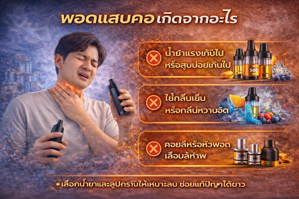 สาเหตุพอตแสบคอ
