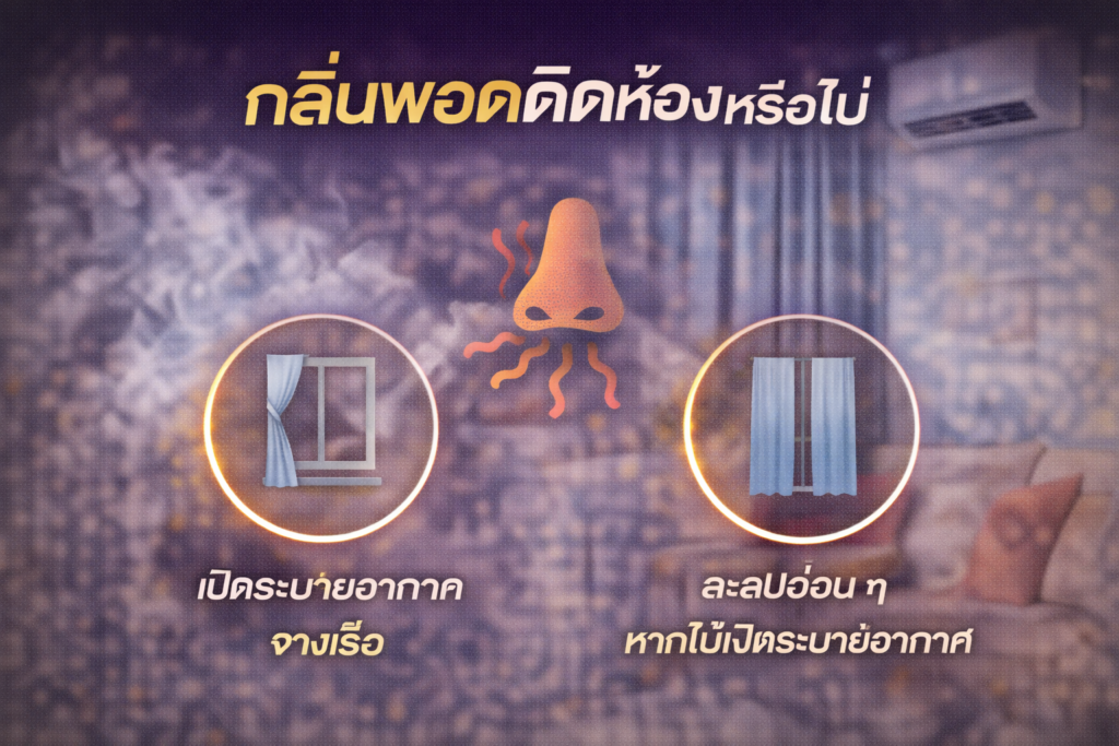 กลิ่นพอตในห้องแอร์ติดห้องหรือไม่