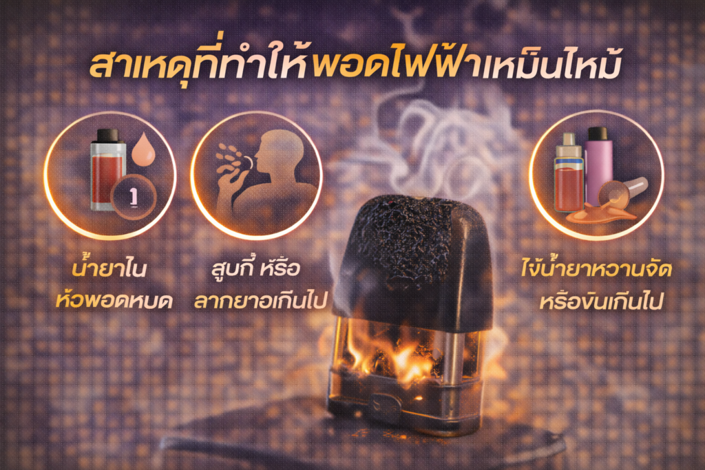 สาเหตุที่ทำให้พอตเหม็นไหม้