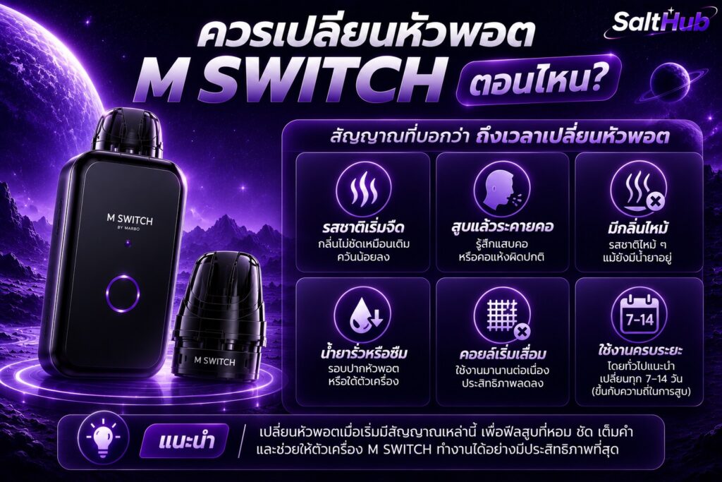 ควรเปลี่ยนหัวพอต M Switch ตอนไหน?