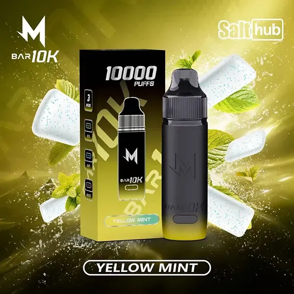 Marbo 10K มาโบ 10000 คำ กลิ่น Yellow Mint เยลโลว์มิ้นต์ พอตใช้แล้วทิ้ง