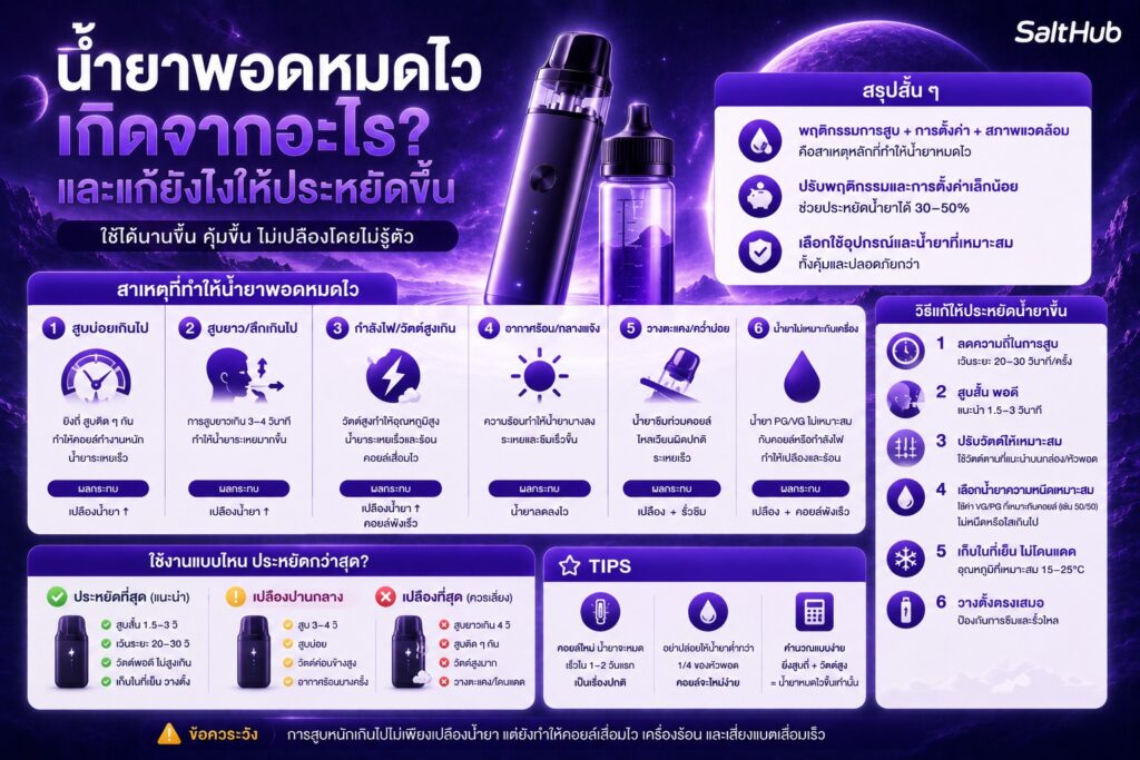 น้ำยาพอตหมดไว เกิดจากอะไร และแก้ยังไงให้ประหยัดขึ้น